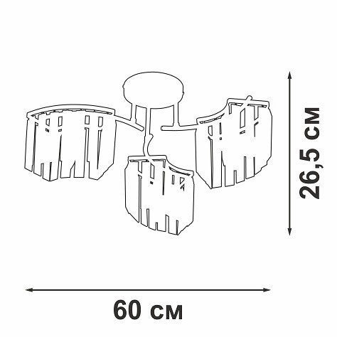 Потолочная люстра Vitaluce V5884-0/3PL Потолочная люстра Vitaluce V5884-0/3PL