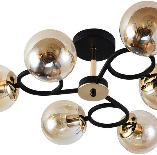 Потолочная люстра Reluce 01338-0.3-06 BK+FGD Потолочная люстра Reluce 01338-0.3-06 BK+FGD