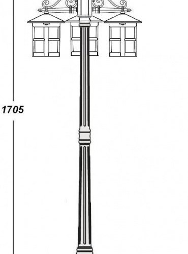 Наземный фонарь Oasis Light CORDOBA 15808B Gb