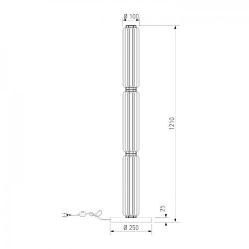 Торшер Argent 309052 LED хром