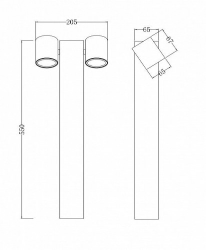 Уличный светильник Maytoni Wall Street O010FL-02B Уличный светильник Maytoni Wall Street O010FL-02B