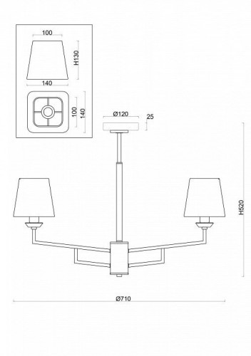 Потолочная люстра Viva FR5266PL-05CH