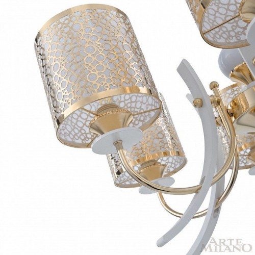 Подвесная люстра Arte Milano Florentia-6067 306067/8 Wh/Gd Подвесная люстра Arte Milano Florentia-6067 306067/8 Wh/Gd