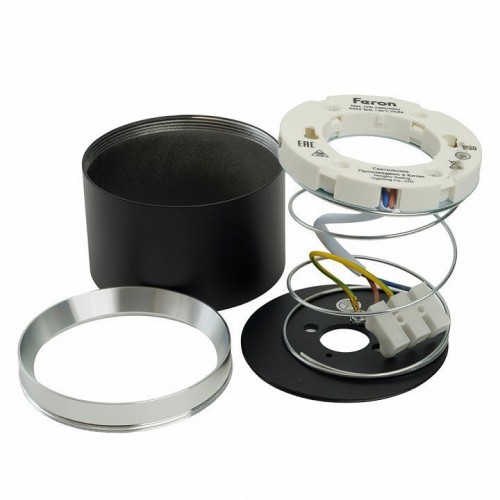 Светильник потолочный Feron Barrel DUET HL459 12W, 230V,GX53, черный + хром IP20