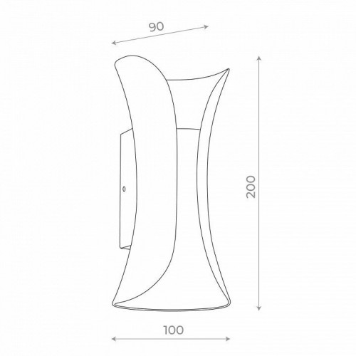 Уличный настенный светодиодный светильник ST Luce Cosetto SL1584.511.02