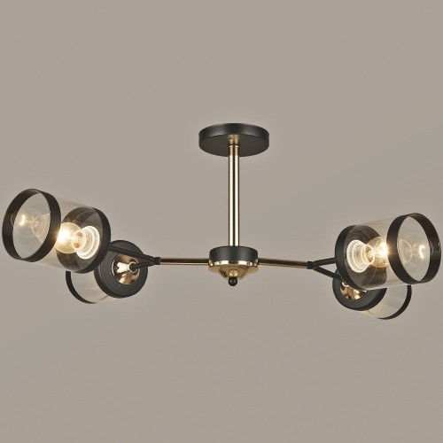 Потолочная люстра Reluce 03592-0.3-04 FGD+BK Потолочная люстра Reluce 03592-0.3-04 FGD+BK