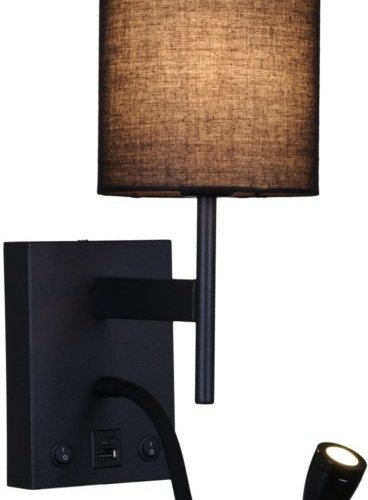 Бра Reluce 86210-9.2-001KT LED3W+E14 BK Бра Reluce 86210-9.2-001KT LED3W+E14 BK