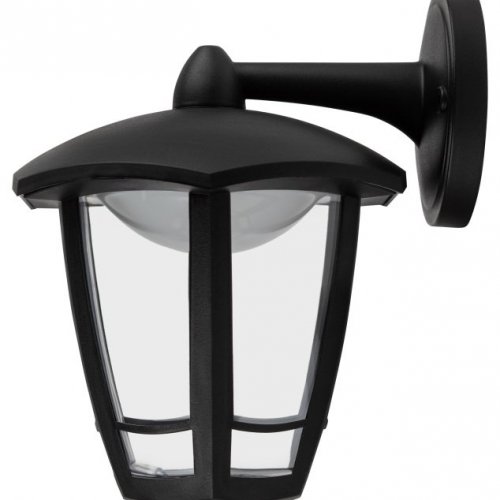 Настенный фонарь уличный  ДБУ 07-8-006 3000К «Дели 3» черный