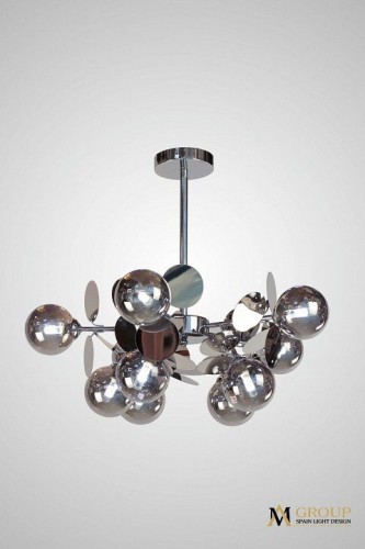 Люстра на штанге AM-Group  AM396 SP10 CHROM