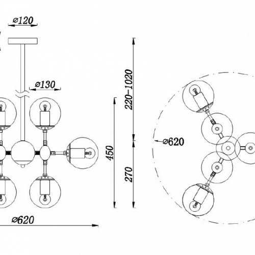 Подвесная люстра Freya Richard FR5596PL-09CH