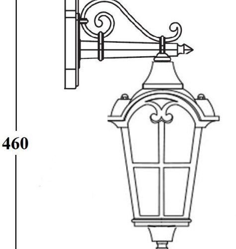 Настенный фонарь уличный Oasis Light PORTO 86102/02 R