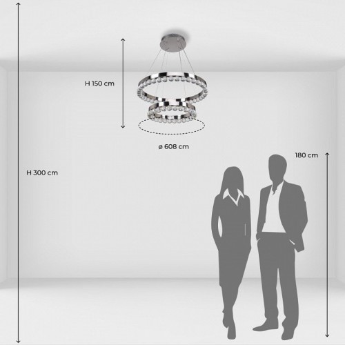 Подвесной светодиодный светильник DeMarkt Глобула 2 690010502