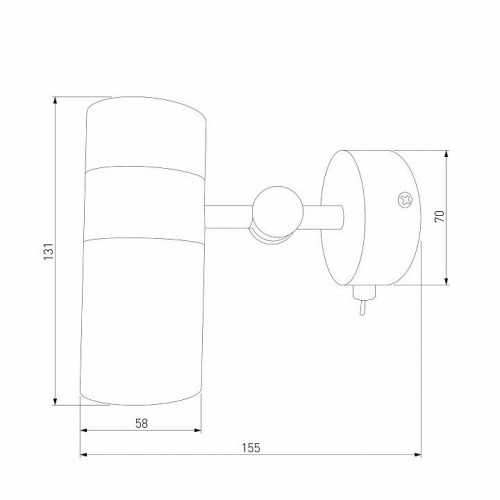 Спот Eurosvet Viero 20096/1 черный/золото