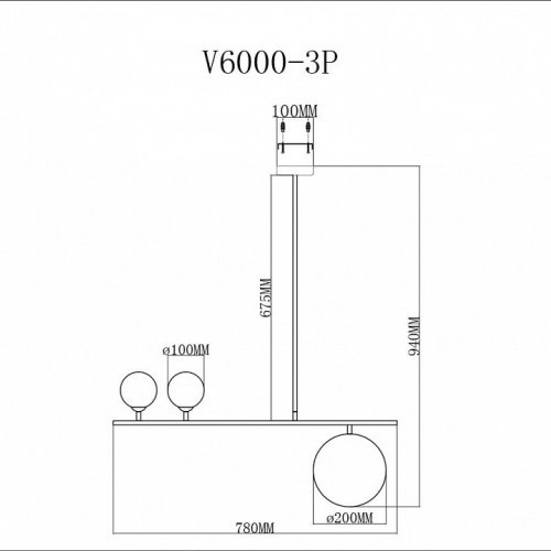 Подвесная люстра Moderli Sheman V6000-3P