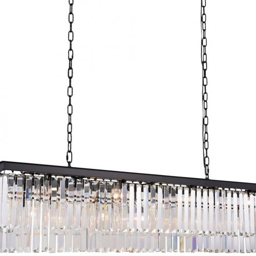 Подвесная люстра DeLight Collection 1920s Odeon KR0387P-12C/P black/clear