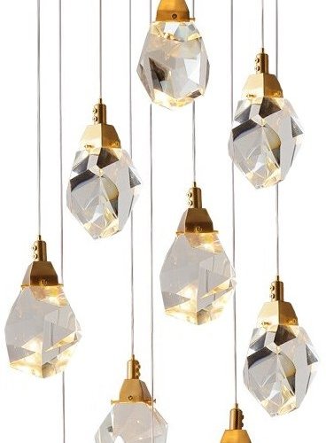 Подвесной светильник DeLight Collection Crystal rock II 9701P/10R brass