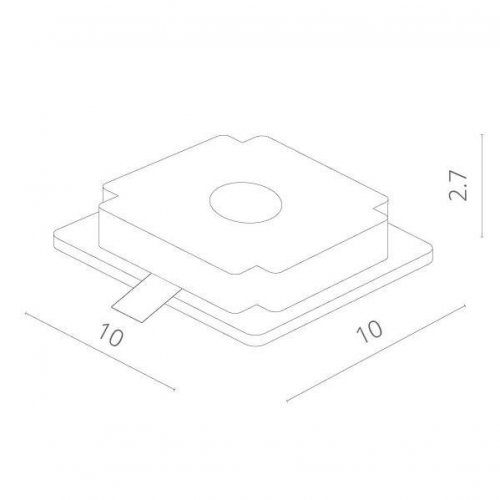 Точечный встраиваемый светильник Arte Lamp Invisible A9214PL-1WH