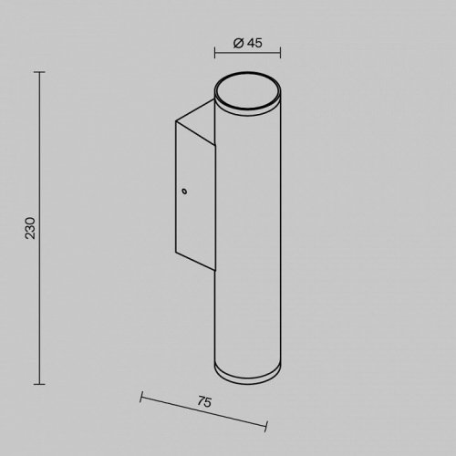 Накладной светильник Maytoni Outdoor Tube O508WL-L6B3K Накладной светильник Maytoni Outdoor Tube O508WL-L6B3K