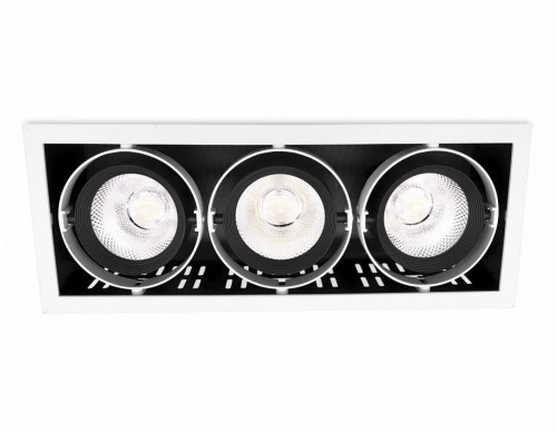 Встраиваемый светодиодный светильник Ambrella light Cardano T813 BK/CH 3*12W 4200K