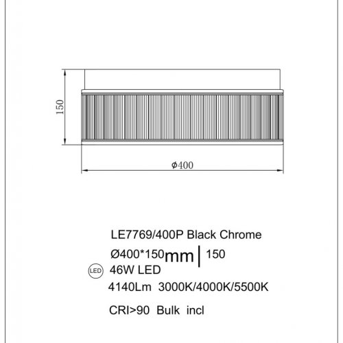 Потолочный светильник Lumiere LE7769/400P Black Chrome