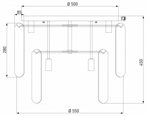 Потолочный светильник Eurosvet Claire 60170 золото