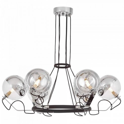 Подвесная люстра Lumina Deco Marseo LDP 9110-6 BK+CHR Подвесная люстра Lumina Deco Marseo LDP 9110-6 BK+CHR