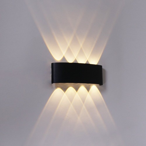 Уличный настенный светодиодный светильник Reluce 86834-9.2-008KT LED8*1W BK