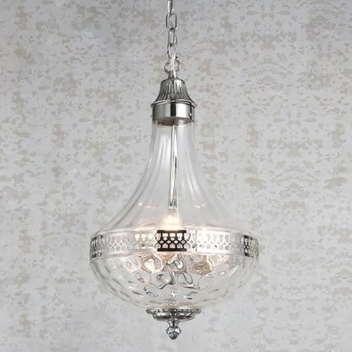 Подвесная люстра French Empire Glass KG0544P-4 nickel