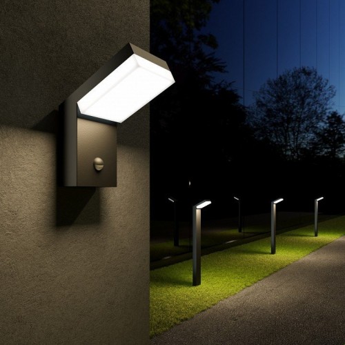 Уличный светодиодный светильник Elektrostandard Sensor 1542 Techno Led черный a053948