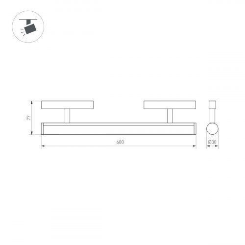 Трековый светодиодный светильник Arlight Mag-Orient-Tube-Corner-L600-20W Day4000 037348