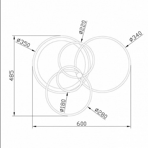 Потолочная светодиодная люстра Escada CONTOUR 10213/4LED BL Chrome