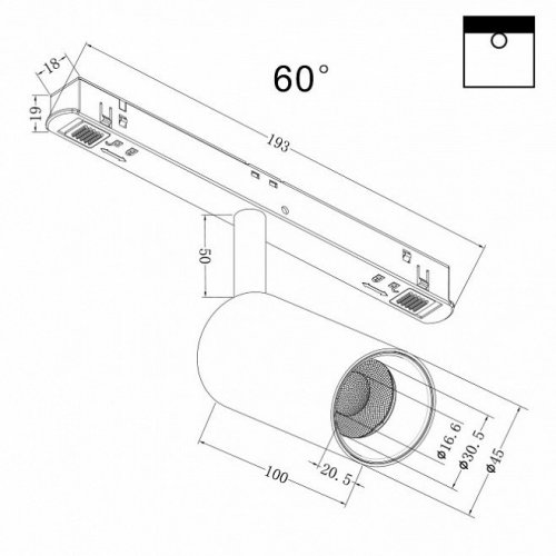 Трековый светильник Maytoni Focus LED TR032-4-5W3K-W-DS-B