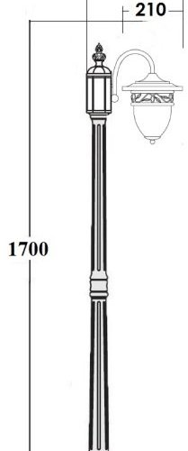 Наземный фонарь KRAKOV 1 L 87208L/18 Gb