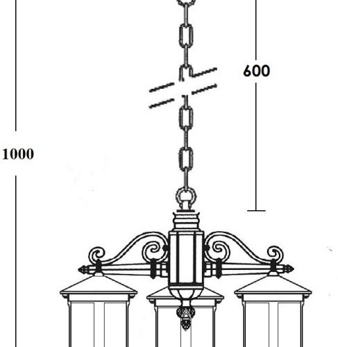 Уличный светильник подвесной Oasis Light CORDOBA 18270/3 Bl