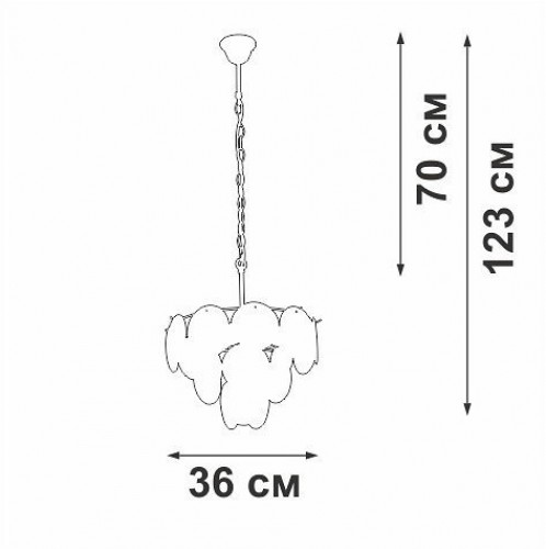 Потолочная люстра Vitaluce V5888-9/7 Потолочная люстра Vitaluce V5888-9/7