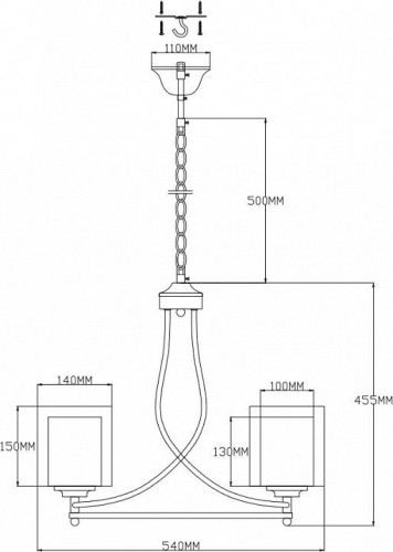 Подвесная люстра Moderli Maximilian V2521-3P Подвесная люстра Moderli Maximilian V2521-3P