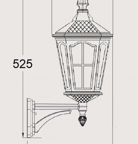 Настенный фонарь Oasis Light уличный ALBORG 79701/01 Bl