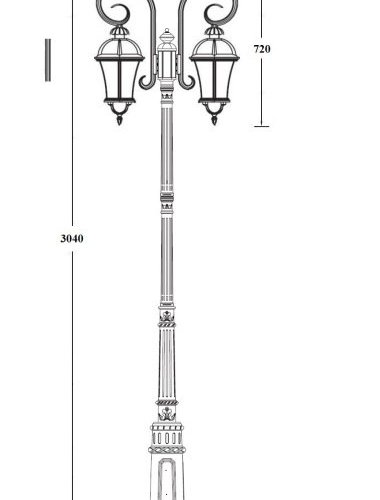 Наземный фонарь ROMA L 95210LB/18/E7 Bl