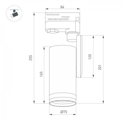 Трековый светильник Arlight URANUS 059362 Трековый светильник Arlight URANUS 059362