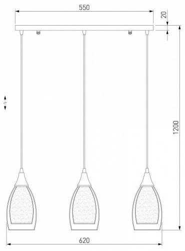 Подвесной светильник Eurosvet Cosmic 50285/3 золото
