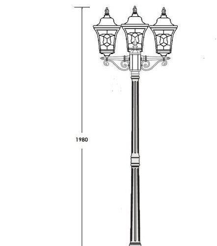 Наземный фонарь Oasis_Light VENECIA 2L 91808LB Bl