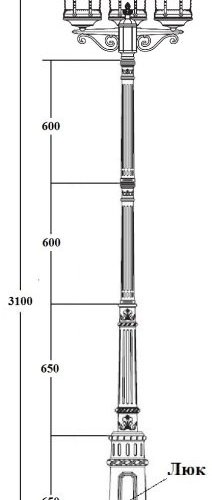 Наземный фонарь Oasis_Light BARSELONA 81210B/E7 Bl