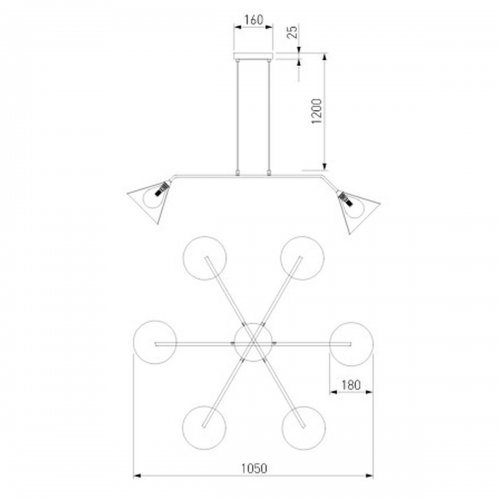 Подвесной светильник Eurosvet Enigma 70161/6 черный Подвесной светильник Eurosvet Enigma 70161/6 черный