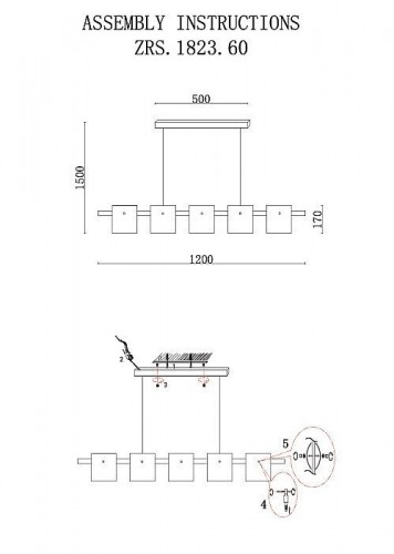 Подвесной светильник Zortes Rony ZRS.1209.01
