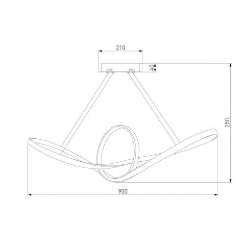 Подвесной светодиодный светильник Eurosvet Kink 90174/1 сатин-никель Подвесной светодиодный светильник Eurosvet Kink 90174/1 сатин-никель