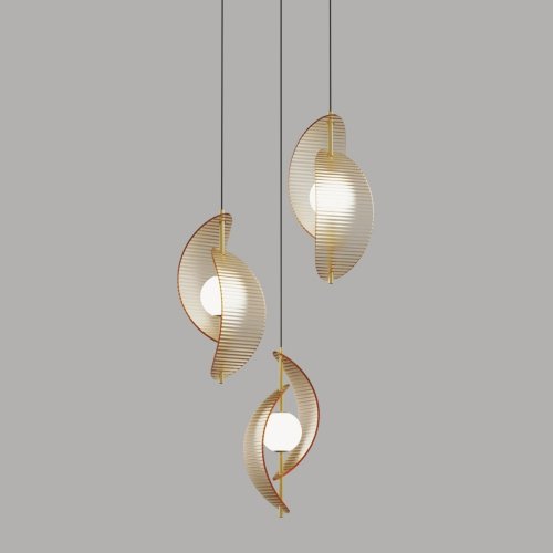 Подвесной светильник DeLight Collection MD24030035 MD24030035-3A brass/amber