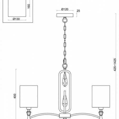 Подвесная люстра Freya Riverside FR1007PL-05N