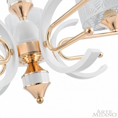Подвесная люстра Arte Milano Florentia-2097 302097/8 Wh/Gd Подвесная люстра Arte Milano Florentia-2097 302097/8 Wh/Gd