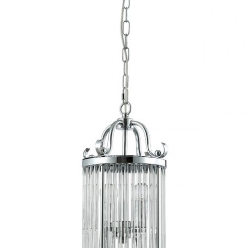 Подвесная люстра Crystal Lux Tadeo SP4 D200 Chrome/Transparente