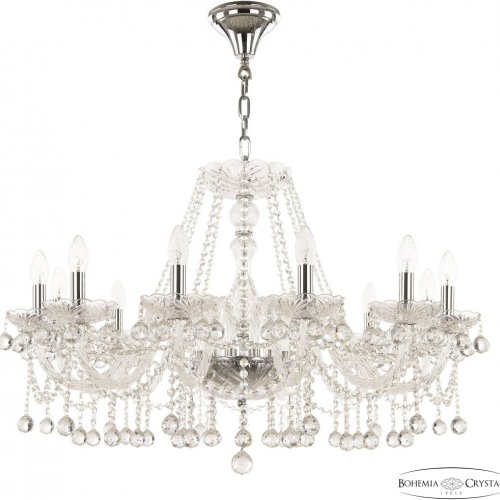 Подвесная люстра Bohemia Ivele Crystal 108 108/12/300 Ni Подвесная люстра Bohemia Ivele Crystal 108 108/12/300 Ni